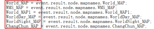 读取mapnames下的各节点信息